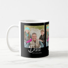 Pappa etablerade svart 3 foto kaffemugg