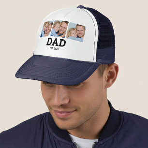 Pappa etablerade svart 3 foto keps