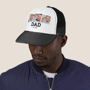 Pappa etablerade svart 3 foto keps