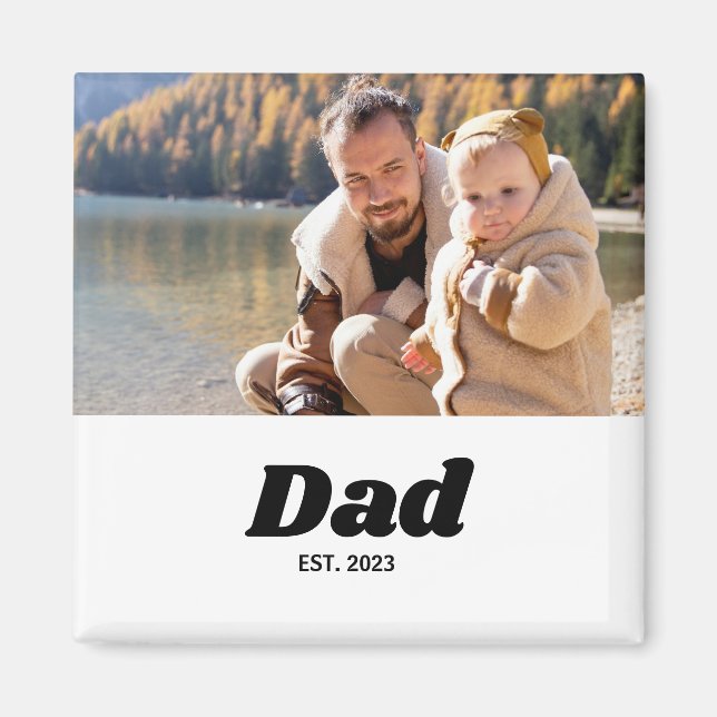 Pappa etablerade svart fet typografi magnet (Framsidan)