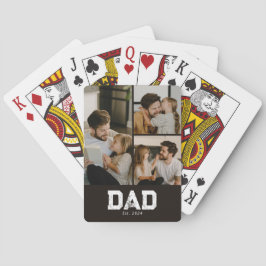 Pappa etablerade svart kul 3 foto casinokort