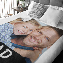 Pappa etablerade svart modern foto fleecefilt