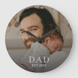 Pappa etablerade vitt foto stor klocka