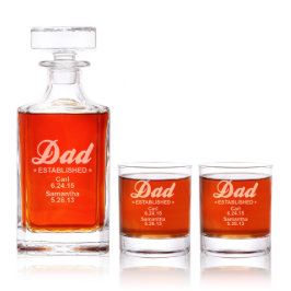 Pappa etablerat Glasset Nice Sten med dekanter