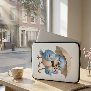 Pappa Fågel Enhetshölje Familjekonst Laptop Fodral