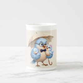 Pappa Fågel Specialmugg för Pappa Benporslin Mugg