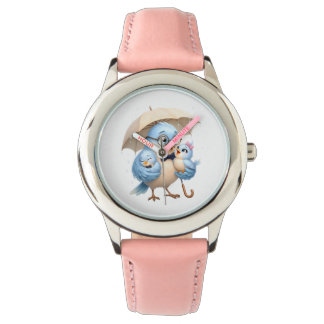 Pappa Fågelbevakning Familjeinspirerad stil Armbandsur