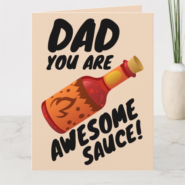 PAPPA FANTASTISK SAUCE FARS DAG BIG-gratulationsko Kort (Framsida)
