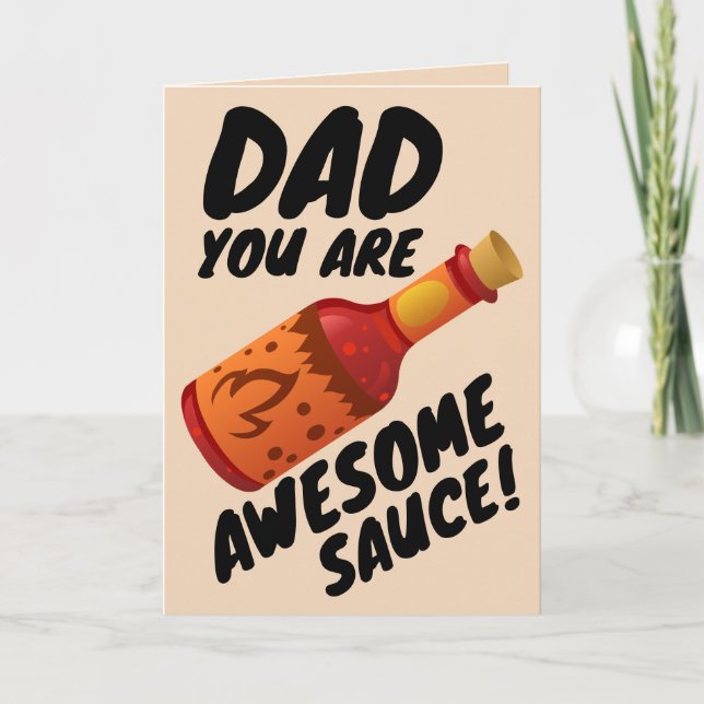 PAPPA FANTASTISK SAUCUCE BIRTHDAY Greeting Card Kort (Framsida)