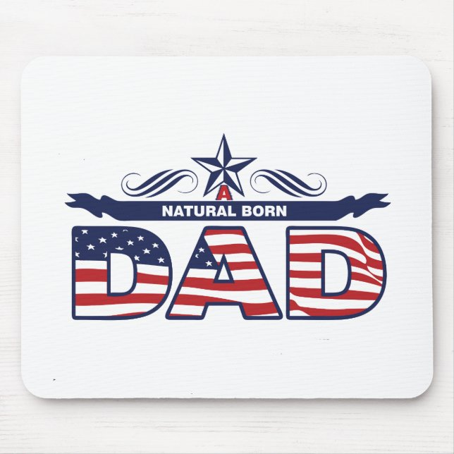 Pappa far, en naturlig född pappa musmatta (Framsidan)