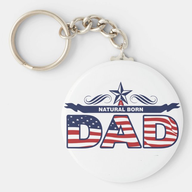Pappa far, en naturlig född pappa nyckelring (Framsidan)