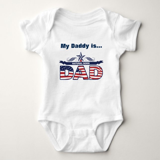 Pappa far, en naturlig född pappa t shirt (Framsida)