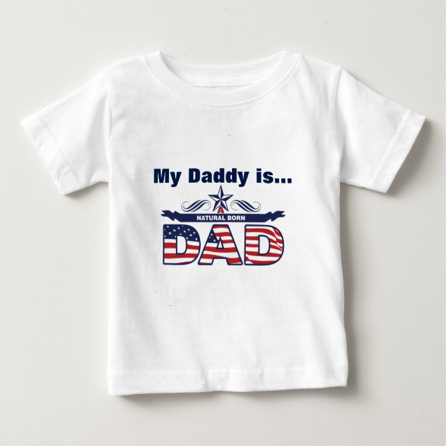 Pappa far, en naturlig född pappa t-shirt (Framsida)
