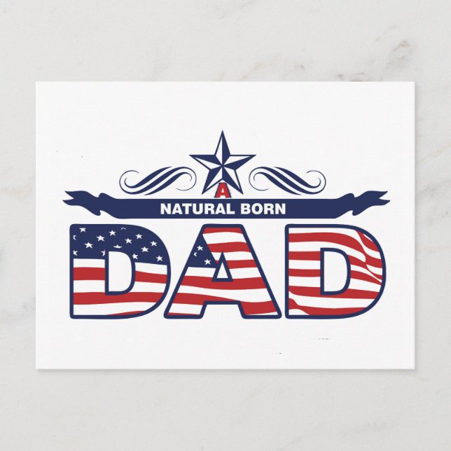 Pappa, Far, ett naturnära Pappa Vykort (Framsida)