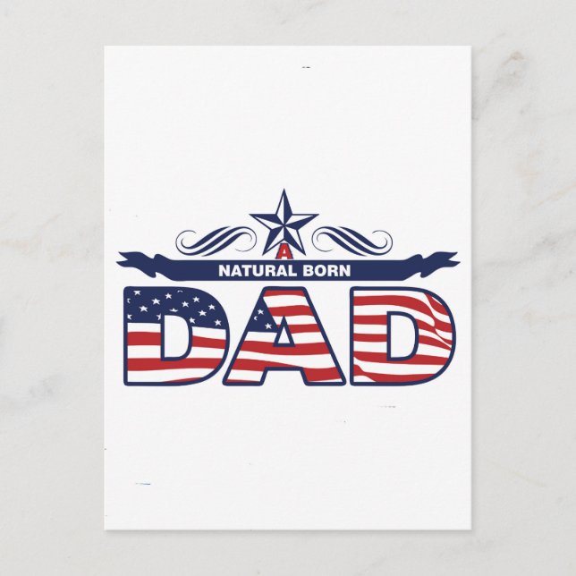 Pappa, Far, ett naturnära Pappa Vykort (Framsida)