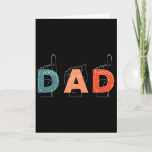 Pappa Far Fars dag dövstum Teckenspråk Kort