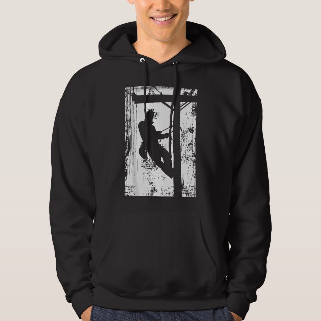 Pappa Far Linjearbetare Hoodie (Framsida)