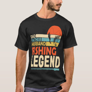 Pappa Far Make Hus Bas Vintage Fiske Legend Fis T Shirt