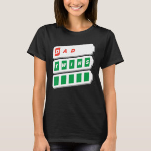 Pappa Far Man Grandpa Funny Low Battery Twillingar T Shirt