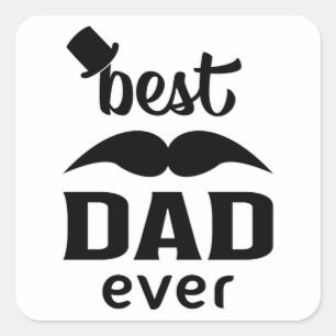 Pappa Far Pappa Best Fars dag Funny Gift Idea,  Fyrkantigt Klistermärke