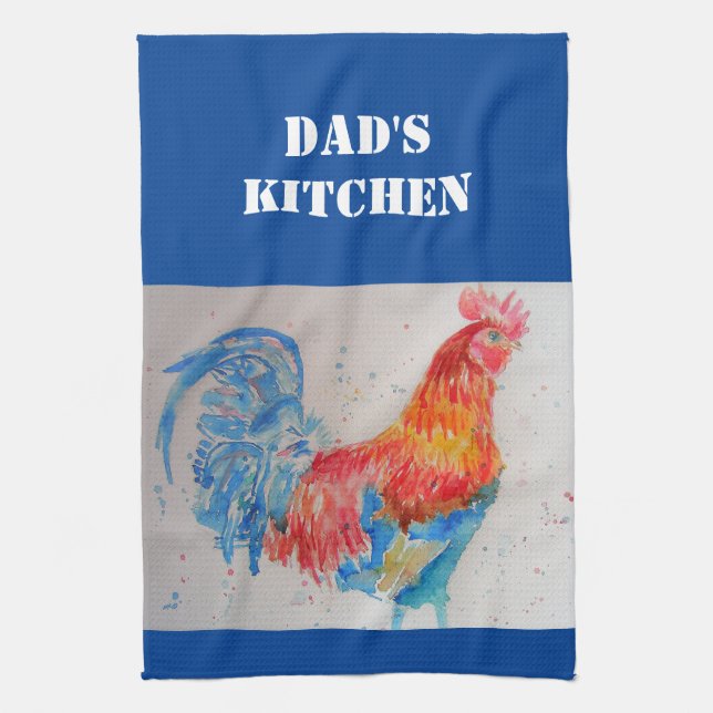 Pappa Far Watercolor Red Tupp Kitchen Towel Kökshandduk (Vertikal)