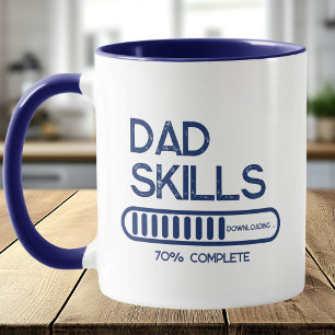 Pappa färdigheter laddar ner 70% marinblå mugg