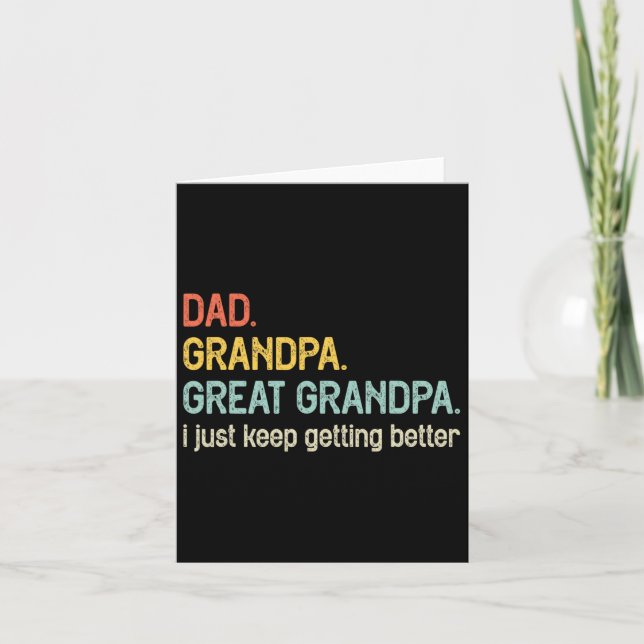 Pappa Farfar Farfar Jag Bliar Bättre Och Bättre Kort (Framsida)