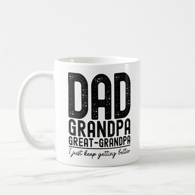 Pappa Farfar Förfader Fars Dag Rolig Kaffemugg (Vänster)