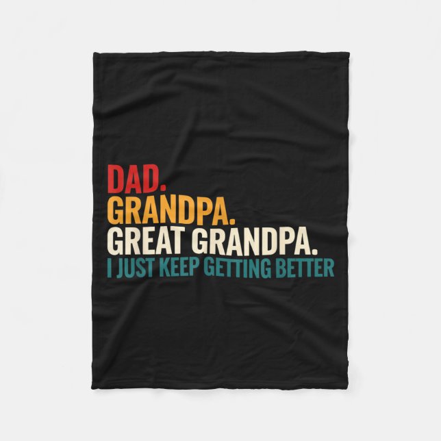 Pappa Farfar Funny Farfar - Pappa Jag Fleecefilt (Framsidan)