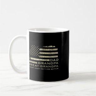 Pappa Farfar Gammelfarfar Amerikansk Flagga Faders Kaffemugg
