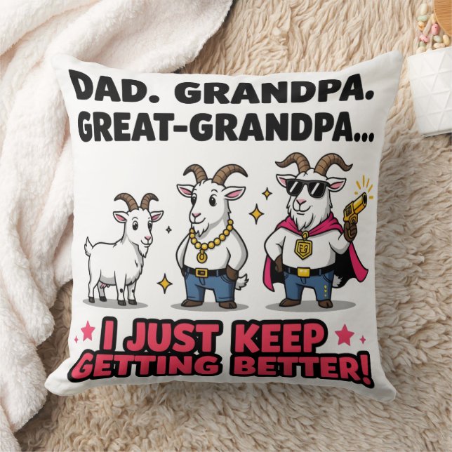 Pappa Farfar Gammelfarfar GET GOAT Evolution Prese Kudde (Filt)