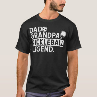 Pappa Farfar Pickleball Legend Spelare Pickle Boll T Shirt