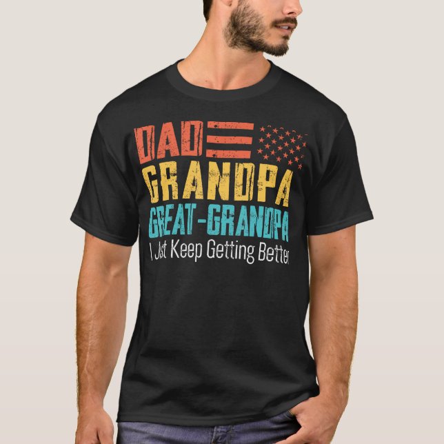 Pappa Farfar Superfarfar Rolig Fars Dag T Shirt (Framsida)