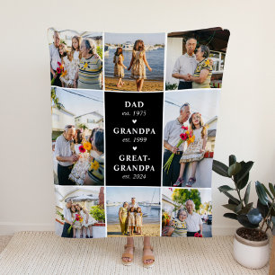Pappa, farfar, Underbar farfar, Etablerad blanket Fleecefilt
