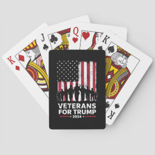 Pappa Farfar Veteraner För Trump 2024 Amerikansk F Casinokort