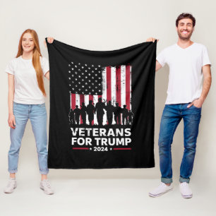 Pappa Farfar Veteraner För Trump 2024 Amerikansk F Fleecefilt