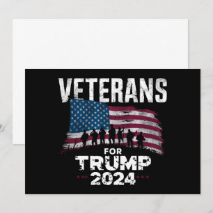 Pappa Farfar Veteraner För Trump 2024 Amerikansk F Inbjudningar