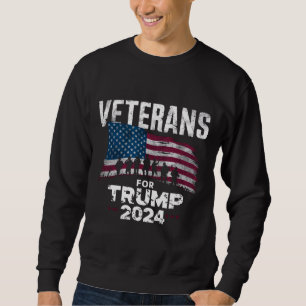 Pappa Farfar Veteraner För Trump 2024 Amerikansk F Lång Ärmad Tröja