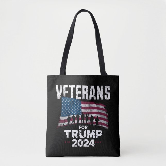 Pappa Farfar Veteraner För Trump 2024 Amerikansk F Tygkasse (Framsida)