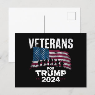 Pappa Farfar Veteraner För Trump 2024 Amerikansk F Vykort