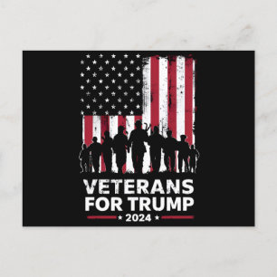 Pappa Farfar Veteraner För Trump 2024 Amerikansk F Vykort