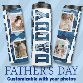 Pappa Fars dag anpassningsbar foton blått