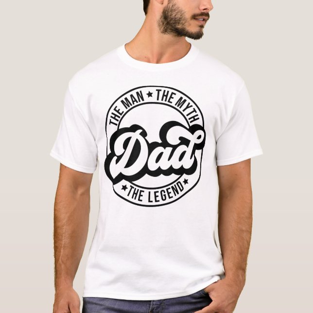 Pappa Fars dag Far födelsedag pappa Dada Popa T Shirt (Framsida)