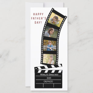 Pappa Fars dag Film Fyra Foto Collage Kort
