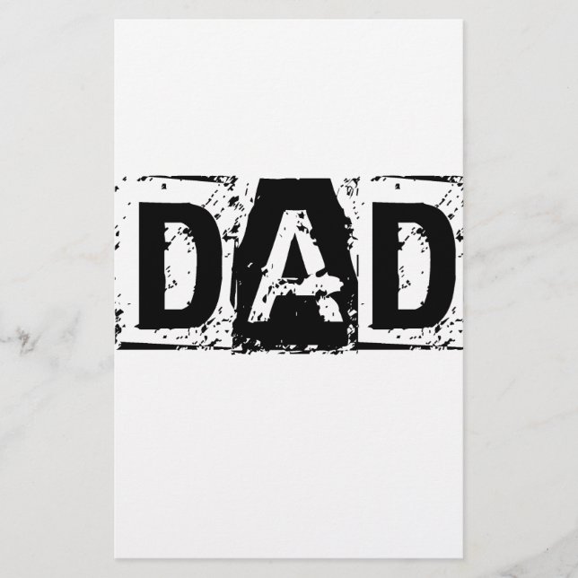 Pappa. Fars dag-gåva Brevpapper (Framsida)