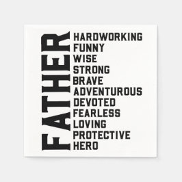 Pappa Fars dag-gåva. Pappa födelsedagspresent. F Pappersservett