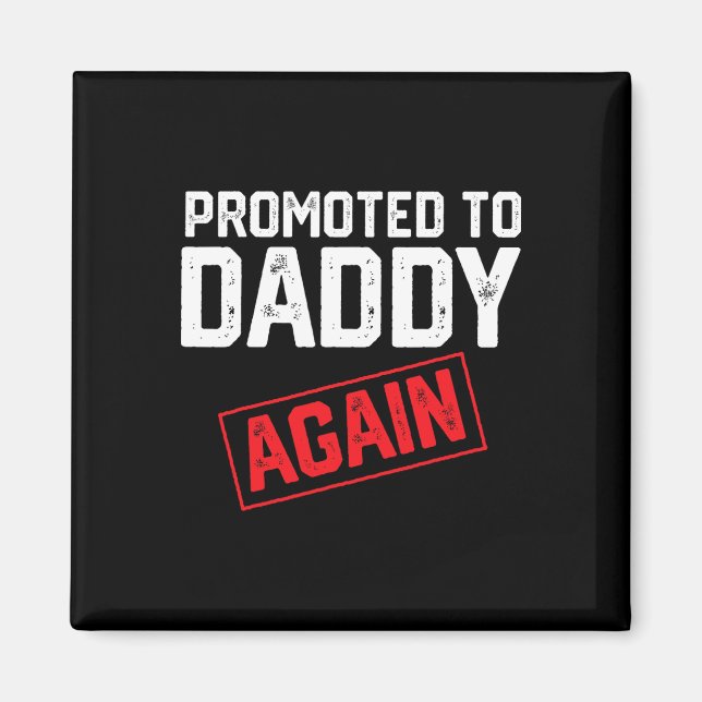 Pappa Fars Dag Graviditets Tillkännagivande Pappa  Magnet (Framsidan)