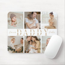 "Pappa" Fars dag Kids Photo Collage Mouse Pad