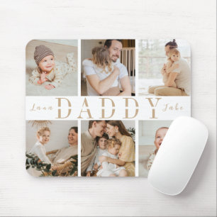 "Pappa" Fars dag Kids Photo Collage Mouse Pad Musmatta