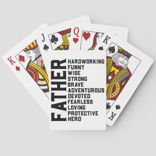 Pappa Fars dag pappa Birthday Pappa jul Casinokort (Baksidan)